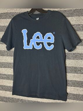 Lee Jeans Big Logo Black Men’s Graphic T-Shirt Medium EUC